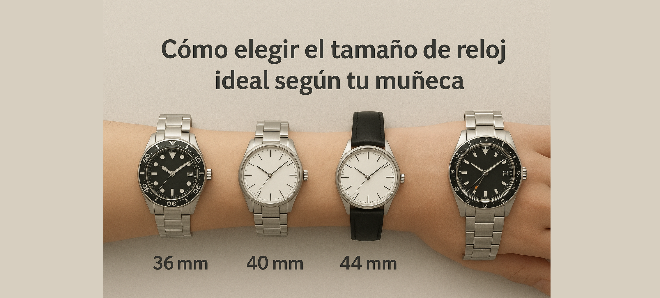 Cómo elegir el tamaño de reloj ideal según tu muñeca