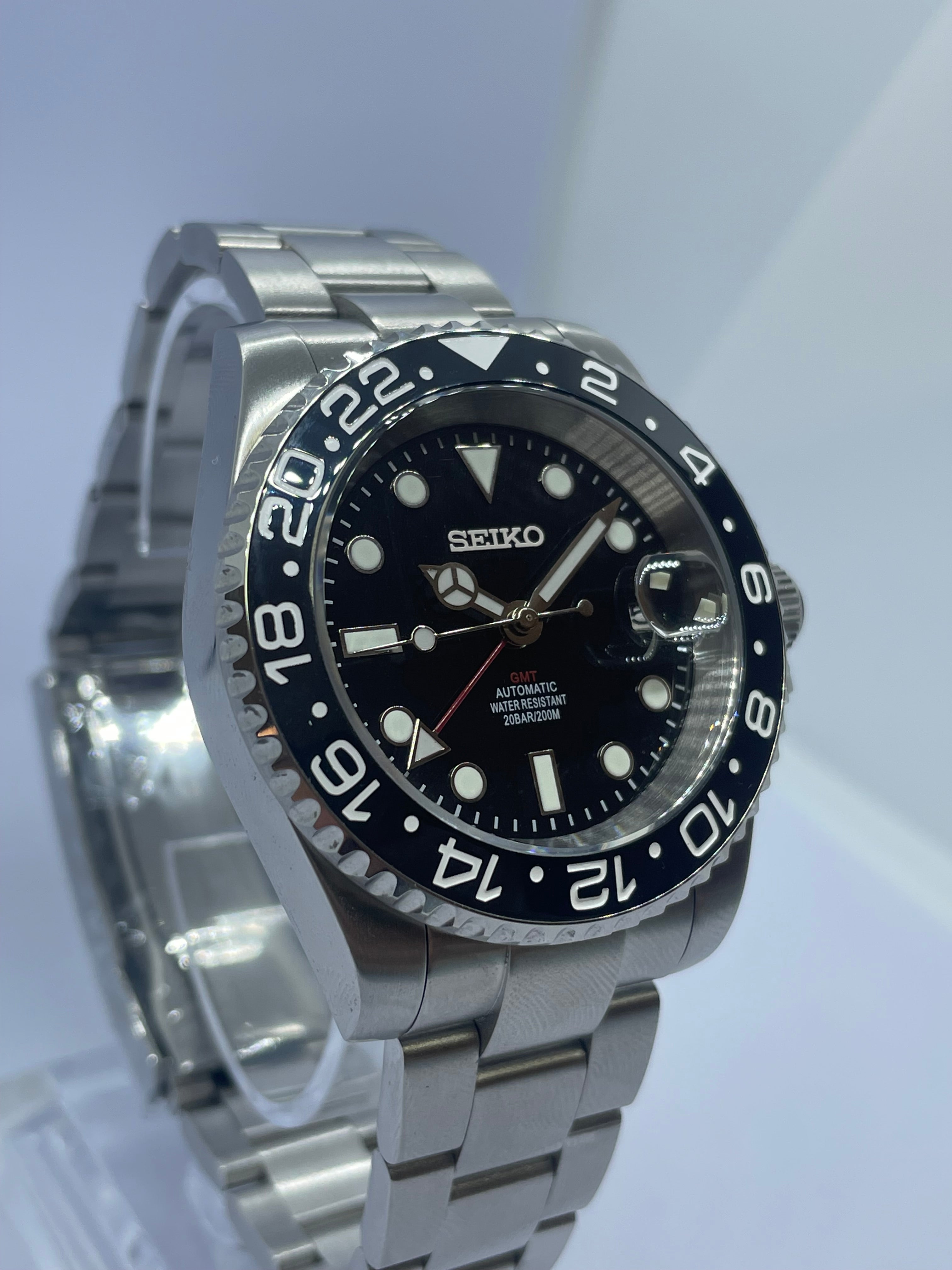 Seiko GMT Negro Mod