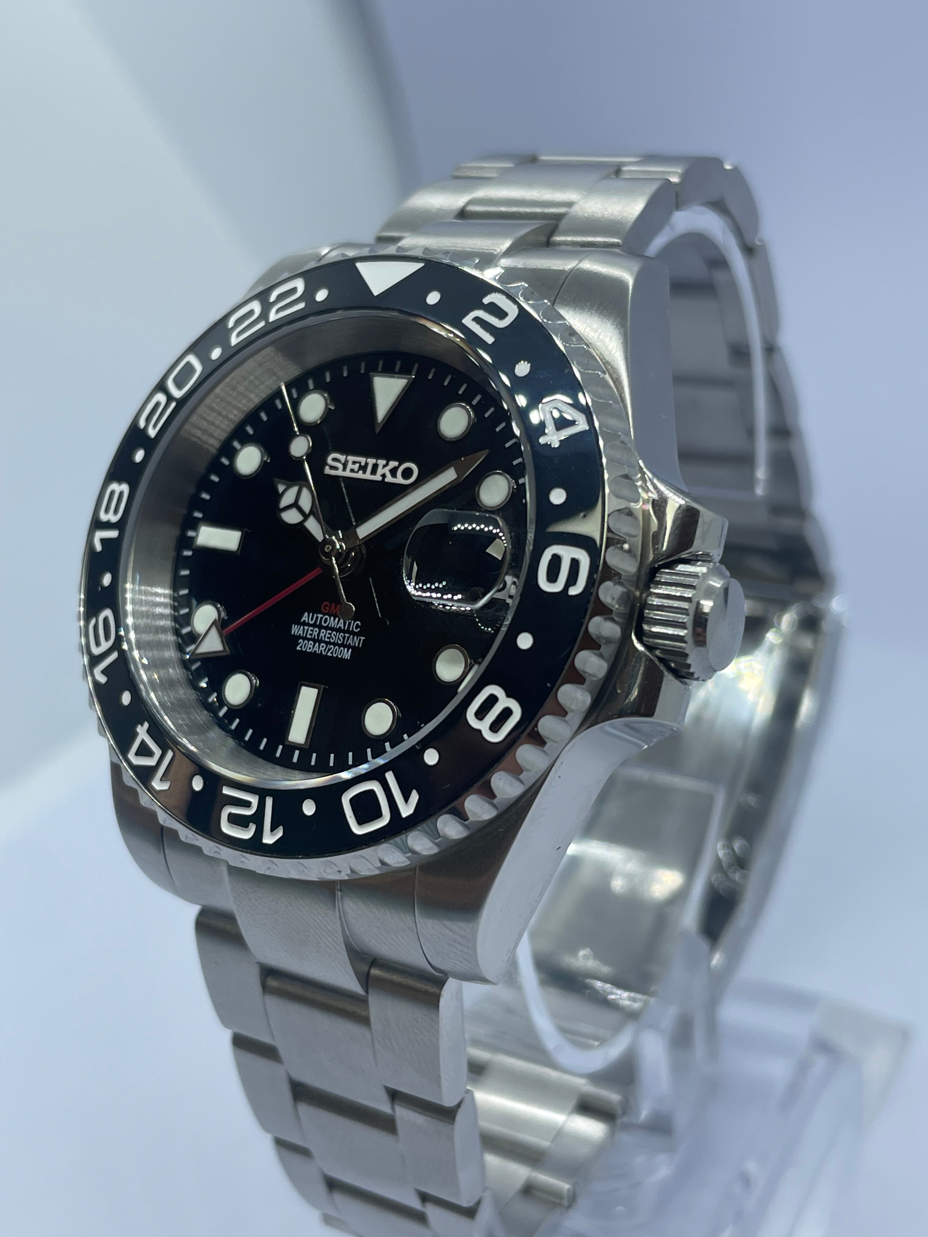 Seiko GMT Negro Mod