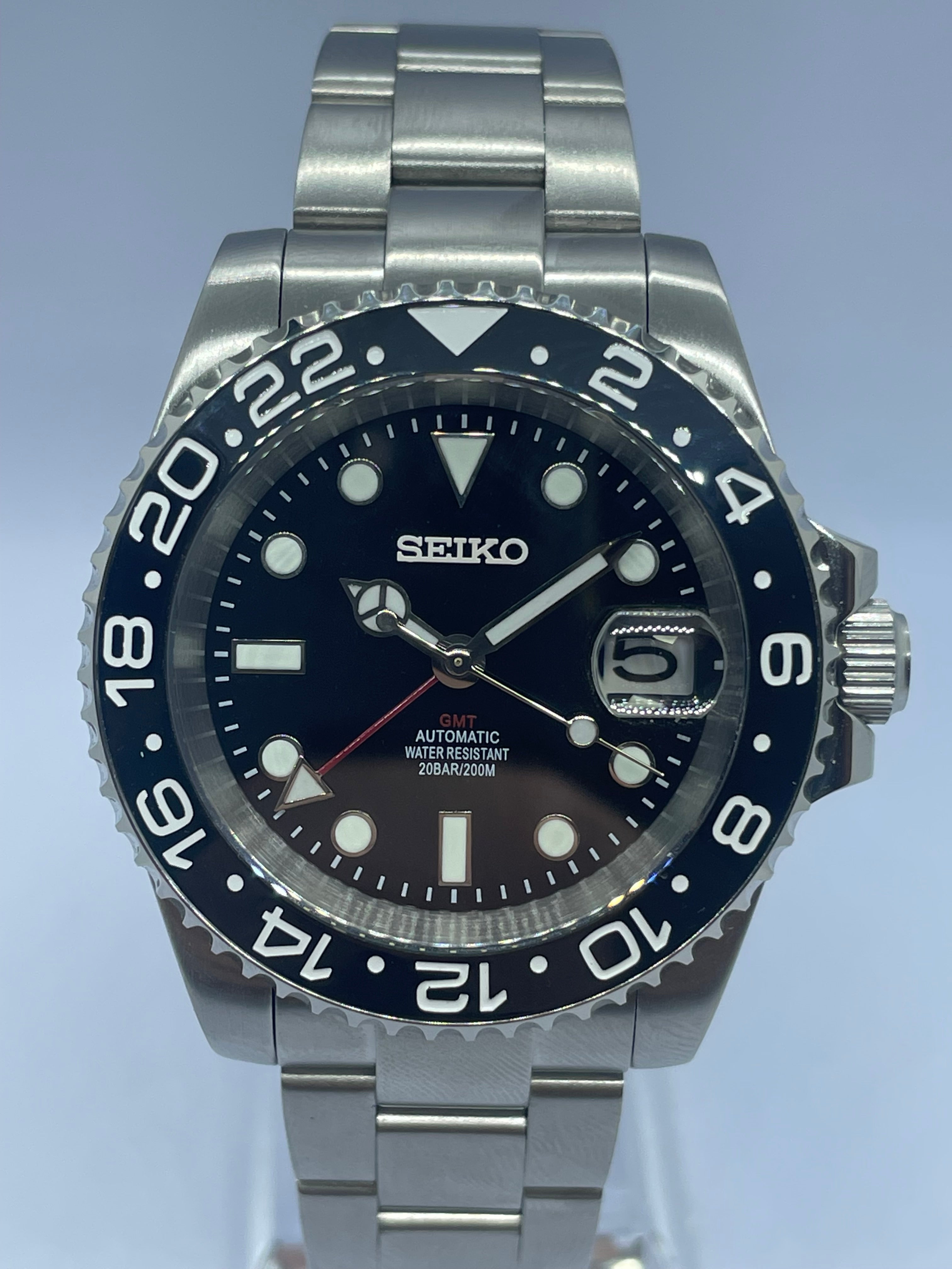 Seiko GMT Negro Mod