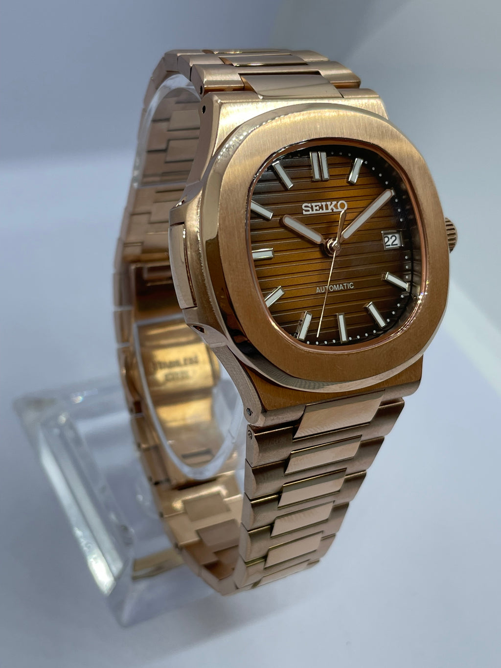 Seiko Nautilus Rose Gold Brown