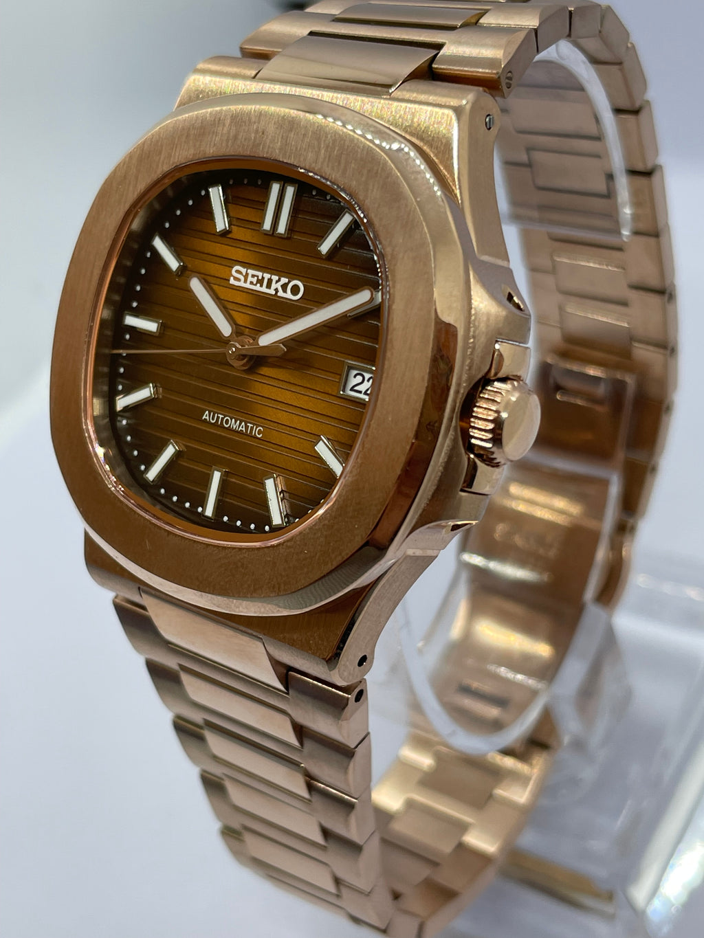 Seiko Nautilus Rose Gold Brown