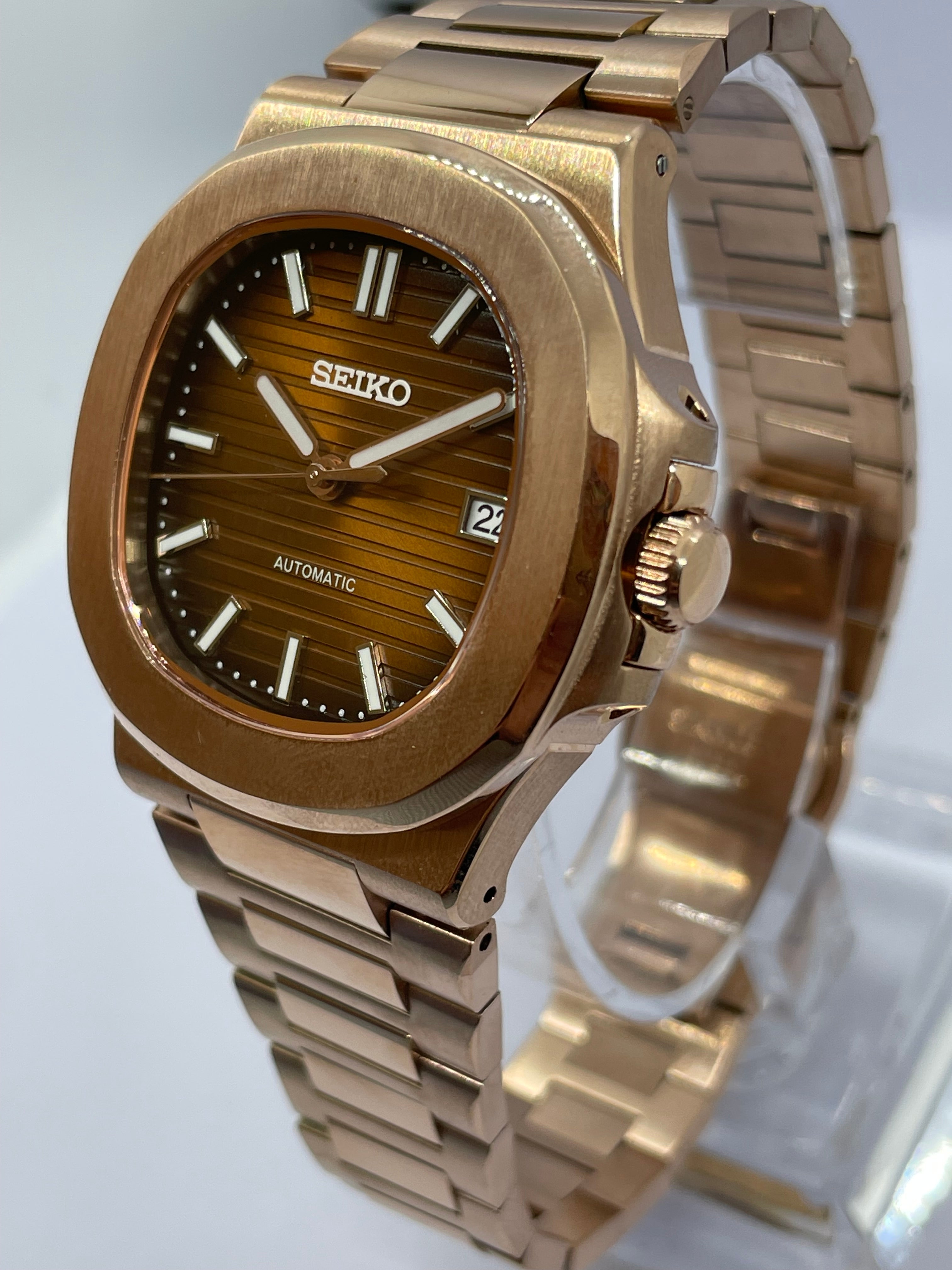 Seiko Nautilus Rose Gold Brown