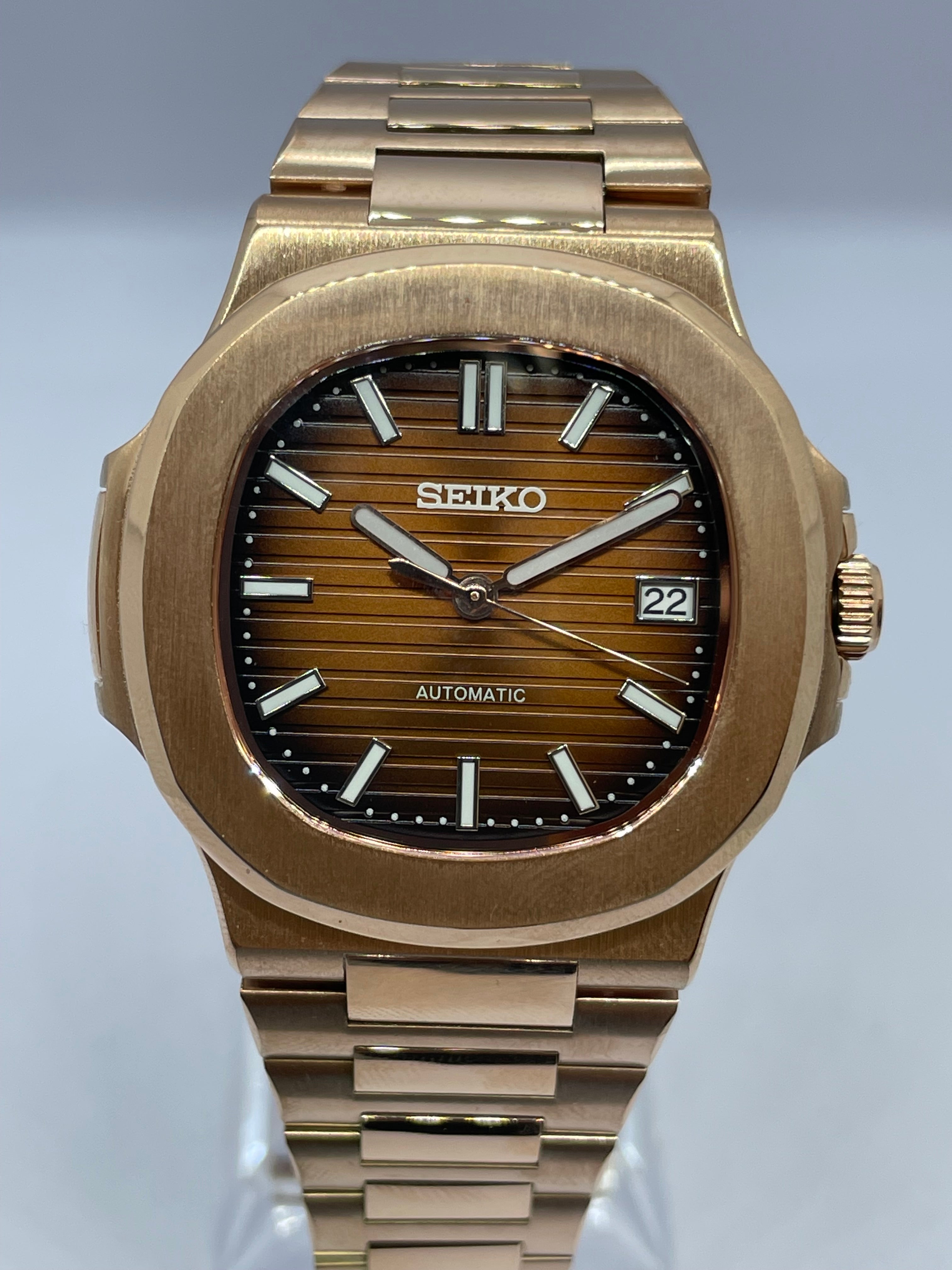 Seiko Nautilus Rose Gold Brown