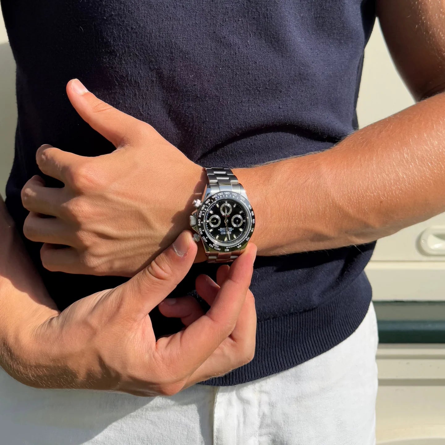 Seiko Daytona Black Panda Mod