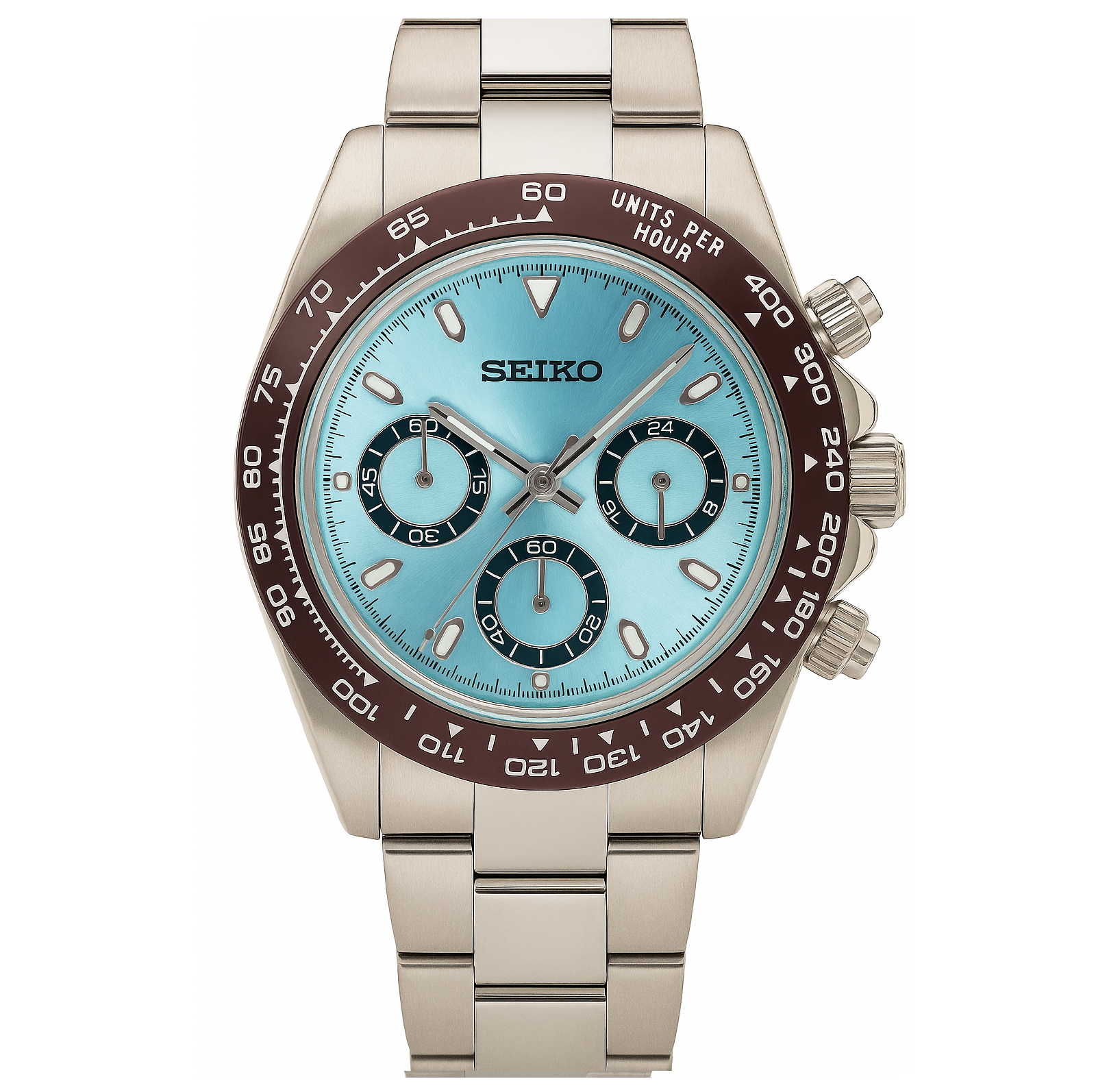 Seiko Daytona Ice Blue Mod