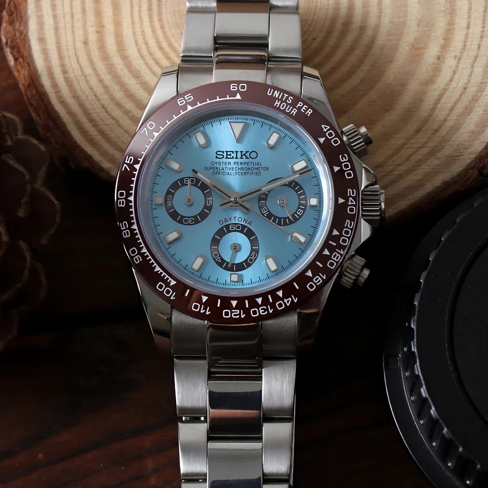 Seiko Daytona Ice Blue Mod