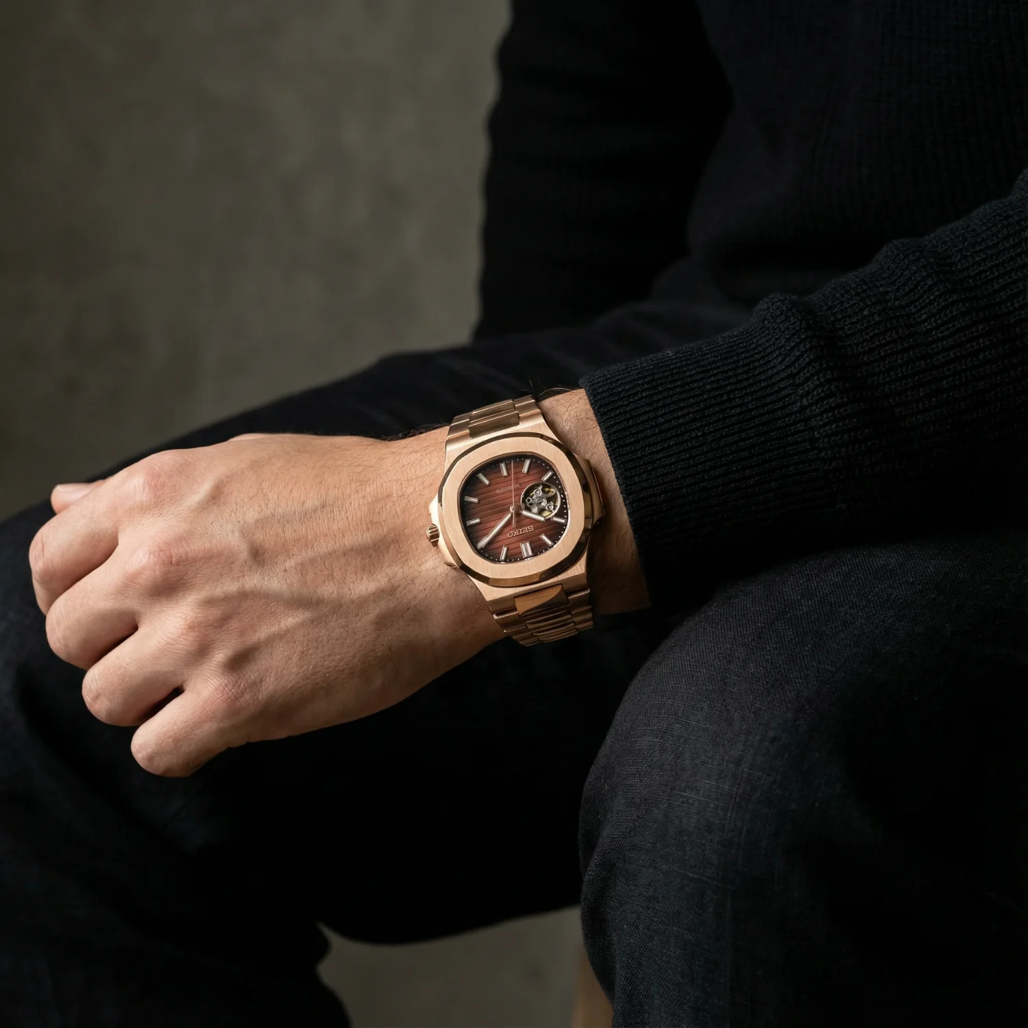 Nautiko Chocolate Rose Gold OpenHeart