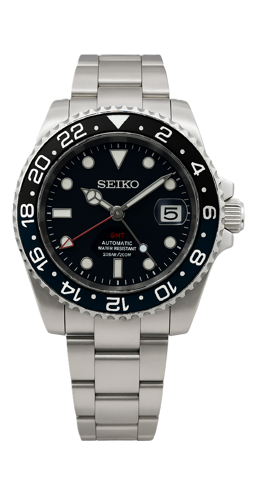 Seiko GMT Negro Mod