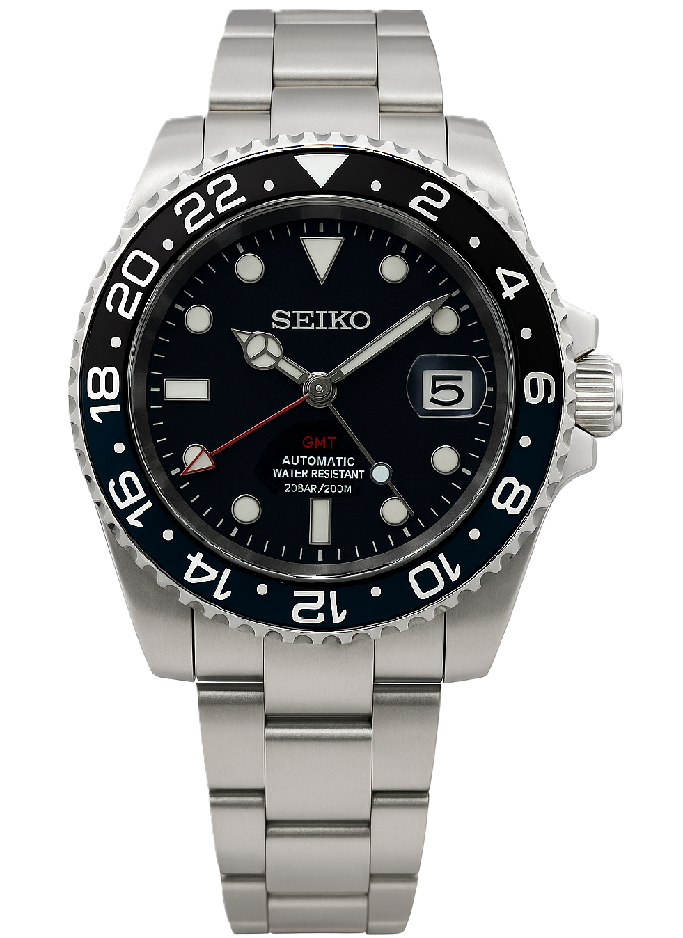 Seiko GMT Negro Mod