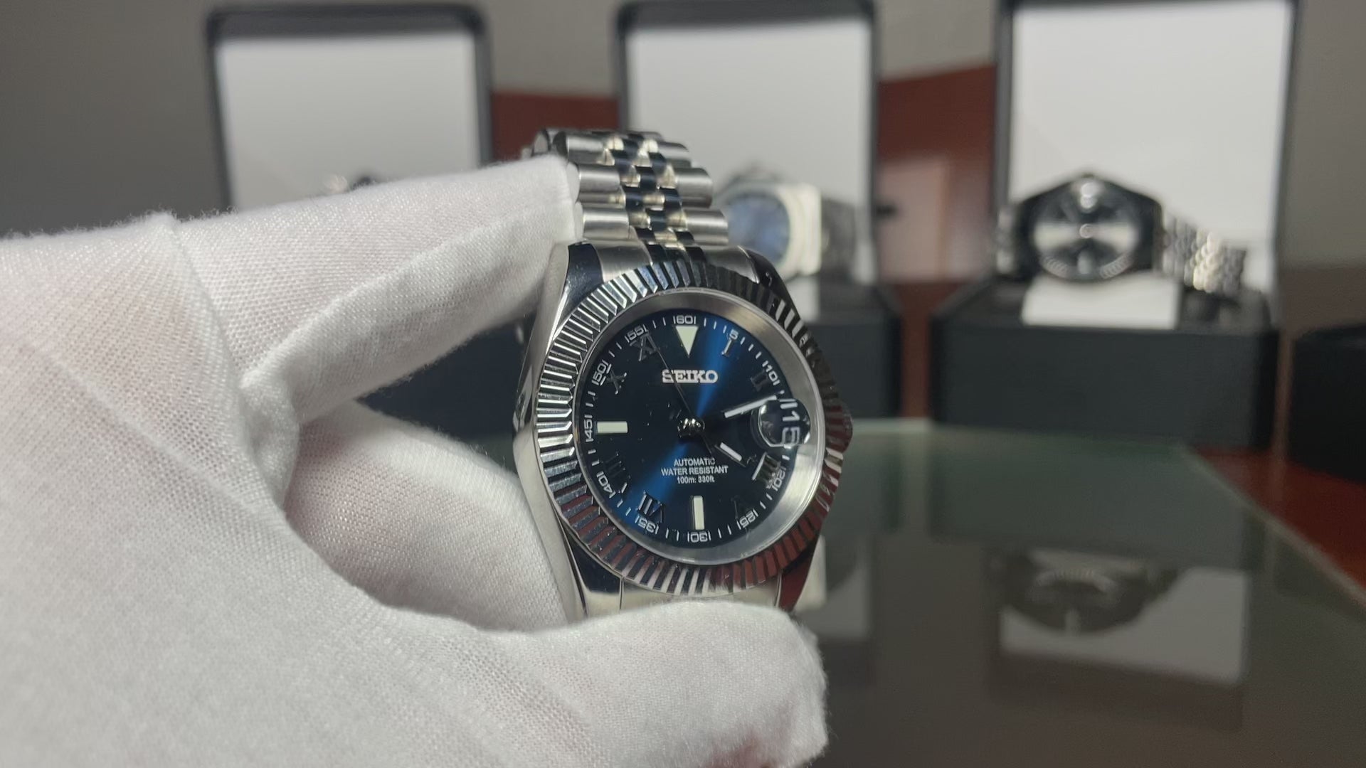 Seiko DateJust Blue Mod