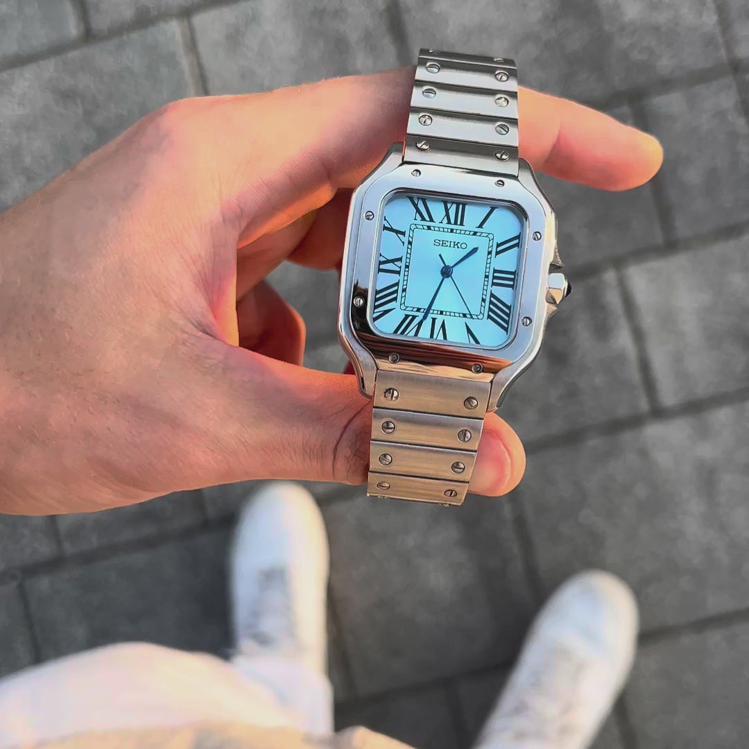 Seiko Santos Light Blue Mod