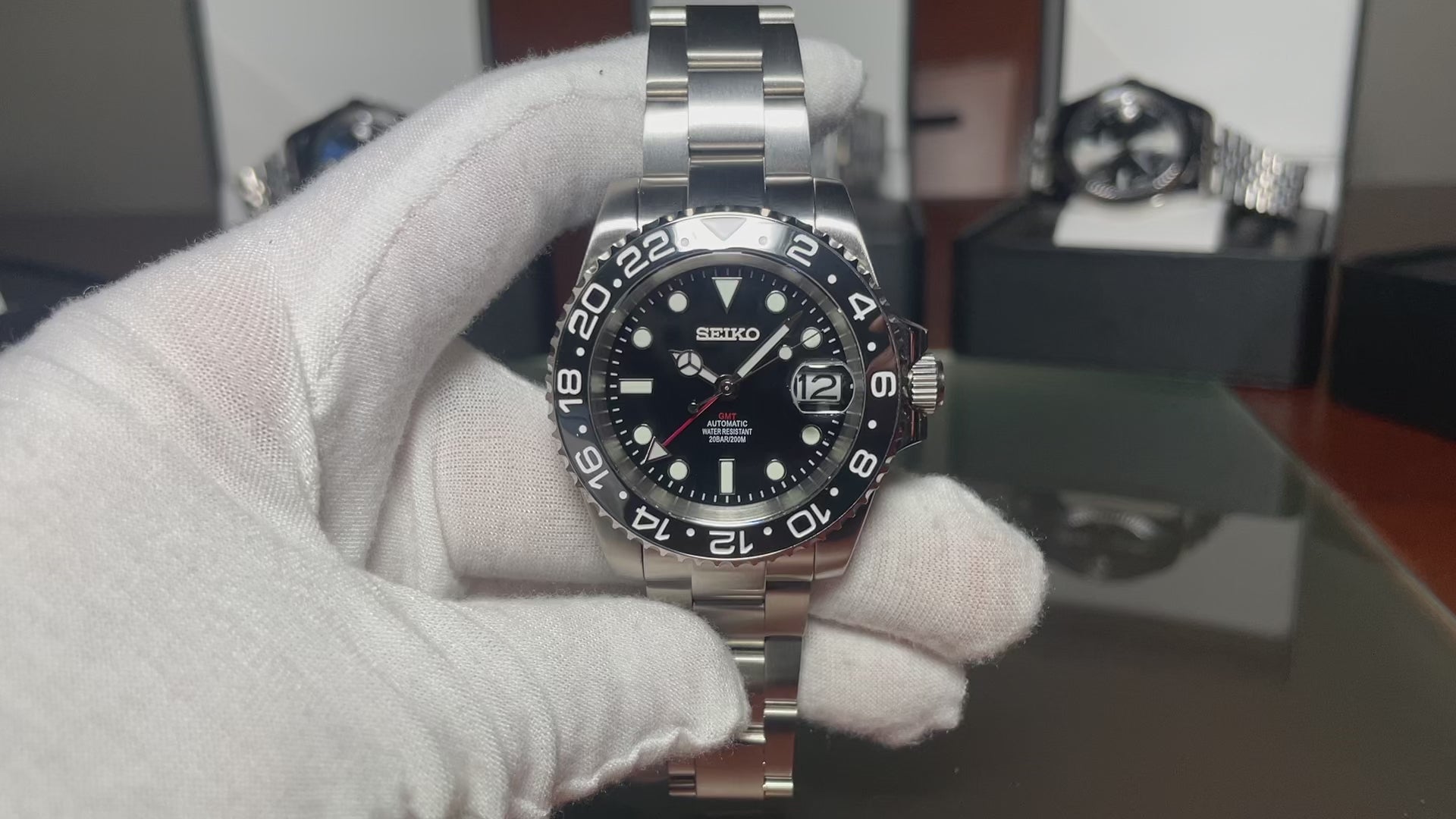 Seiko GMT Negro Mod