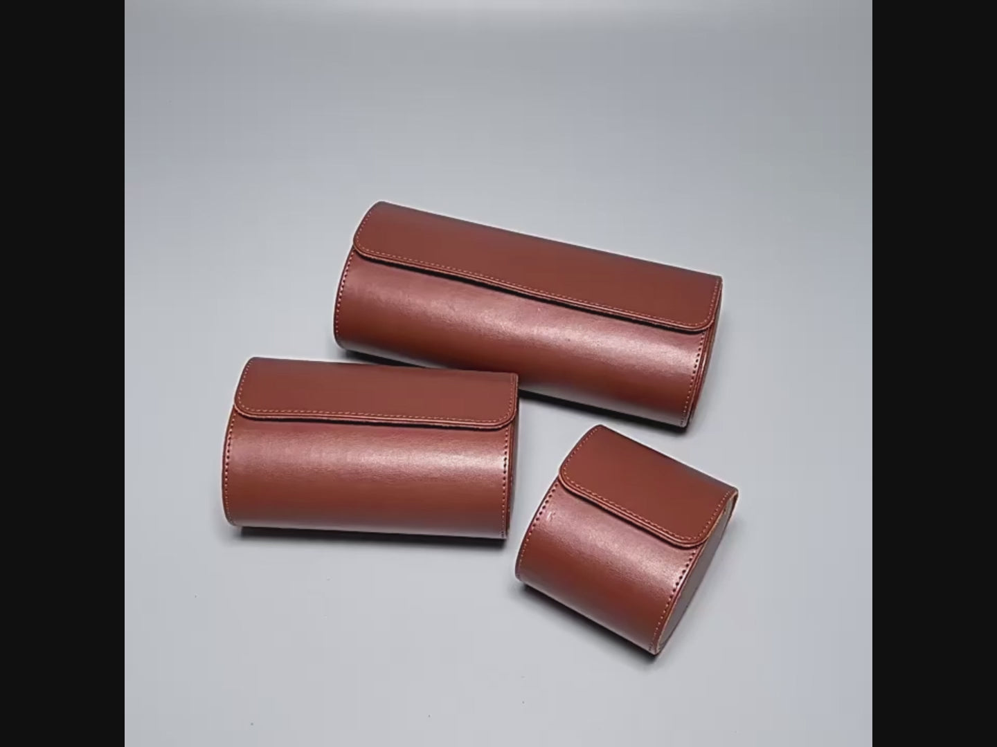 Étui en cuir pour 2 montres 