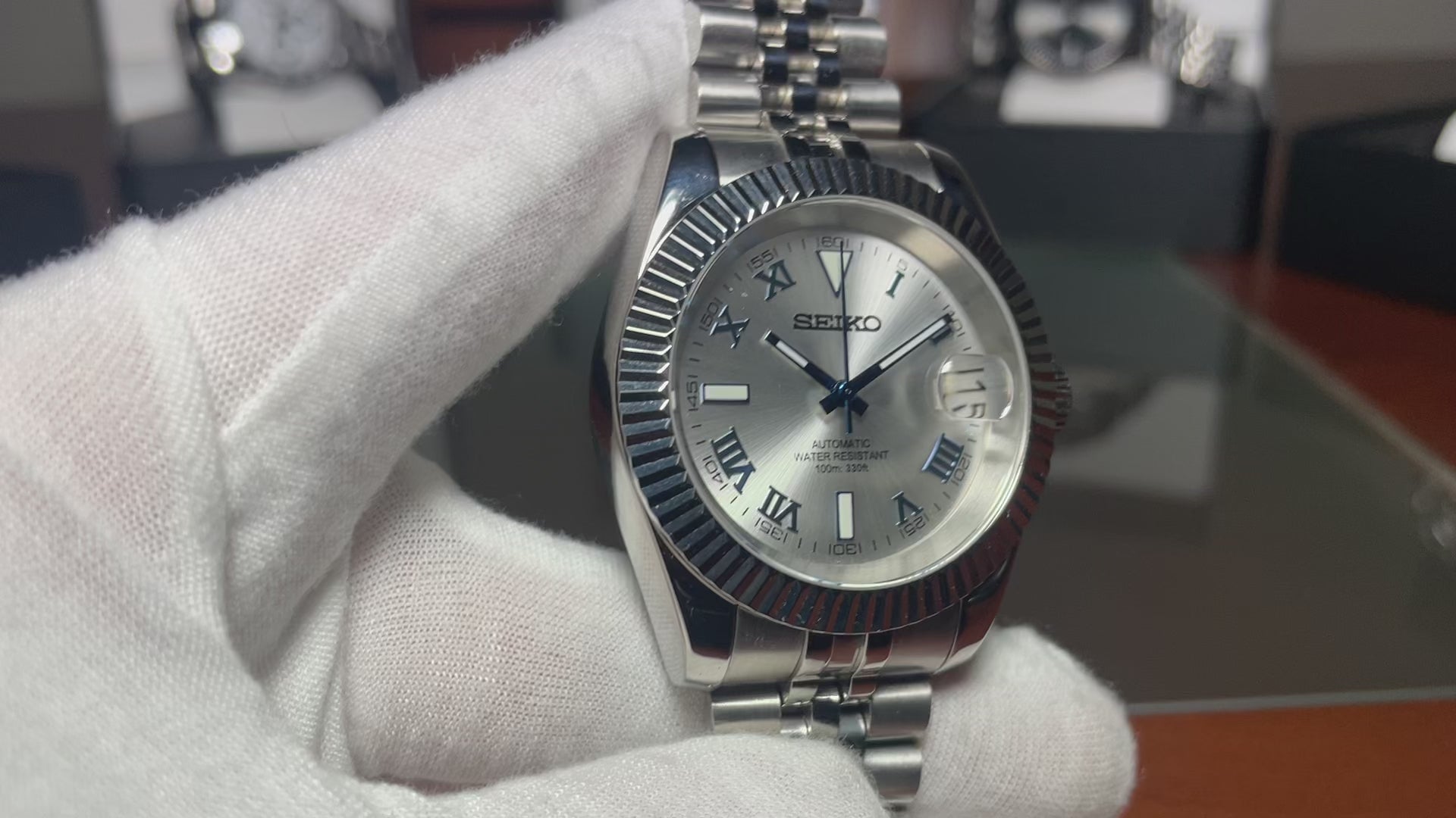 Seiko DateJust Electric Blue Mod