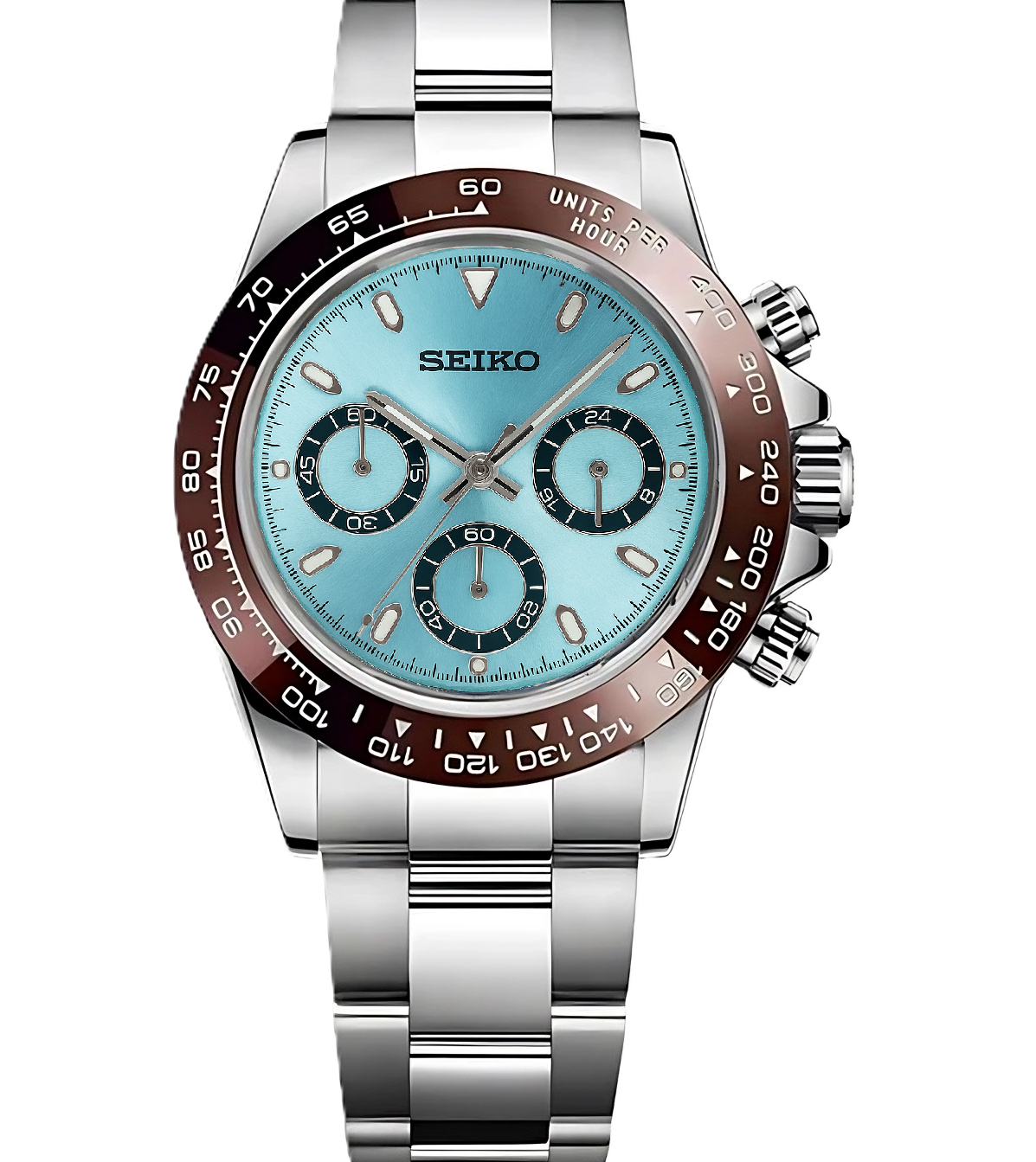 Seiko Daytona Ice Blue Mod