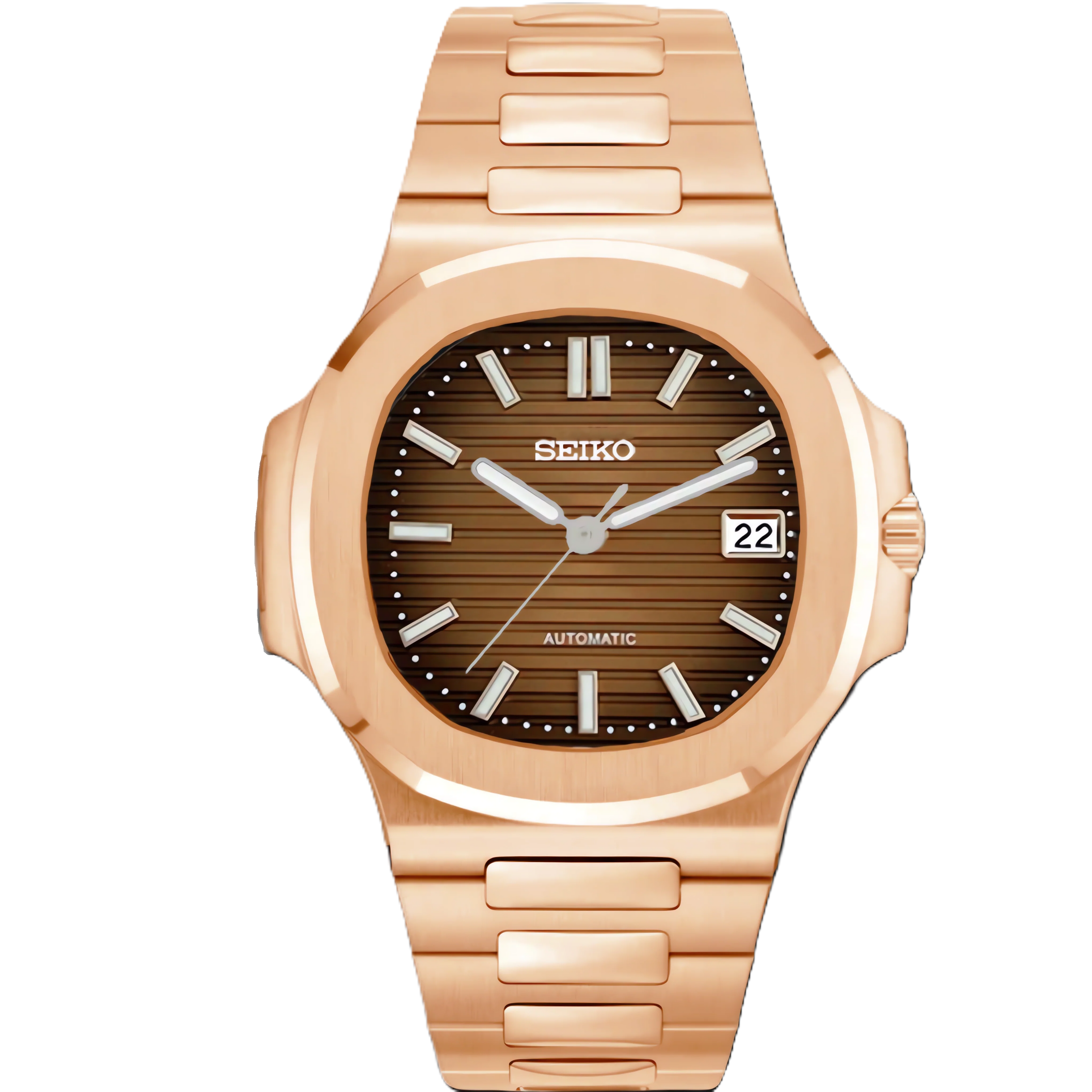 Seiko Nautilus Rose Gold Brown