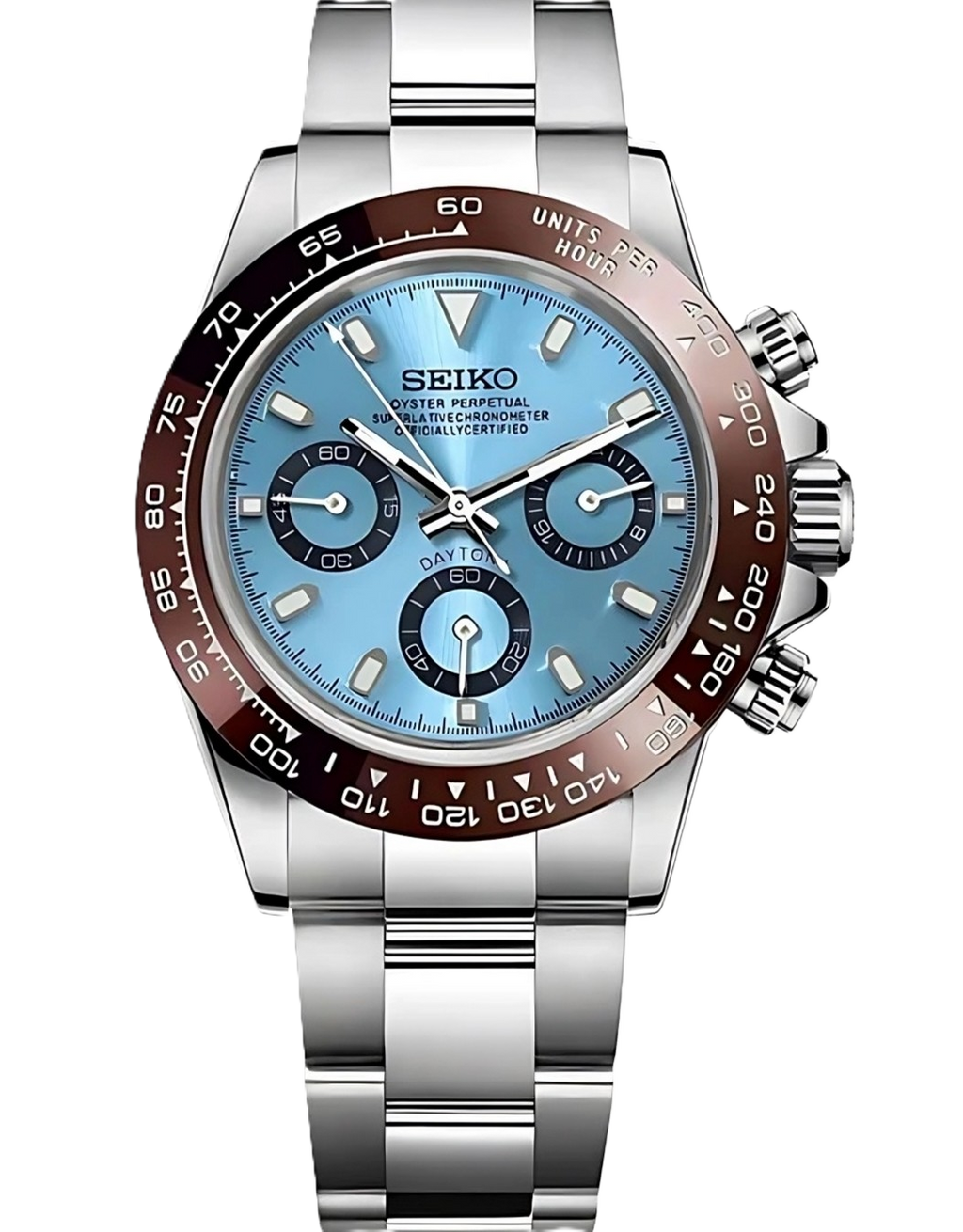 Seiko Daytona Ice Blue Mod