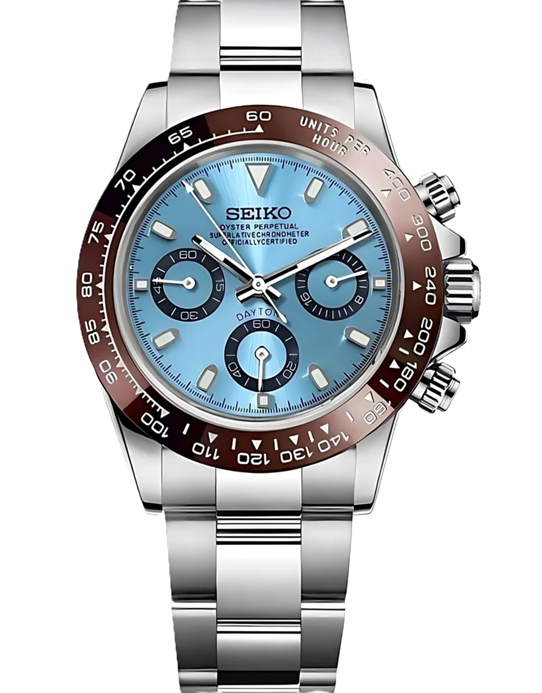 Seiko Daytona Ice Blue Mod
