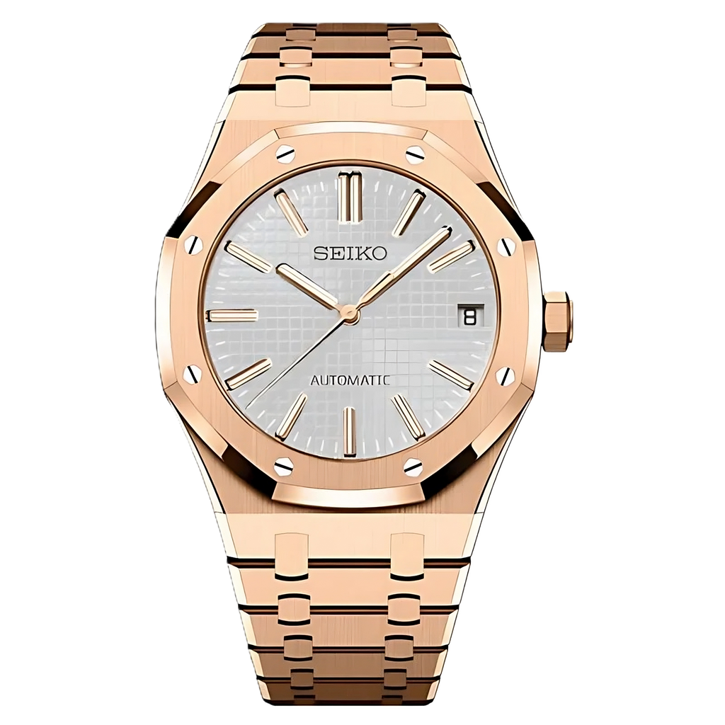 Seiko Royal Oak Rose Gold White