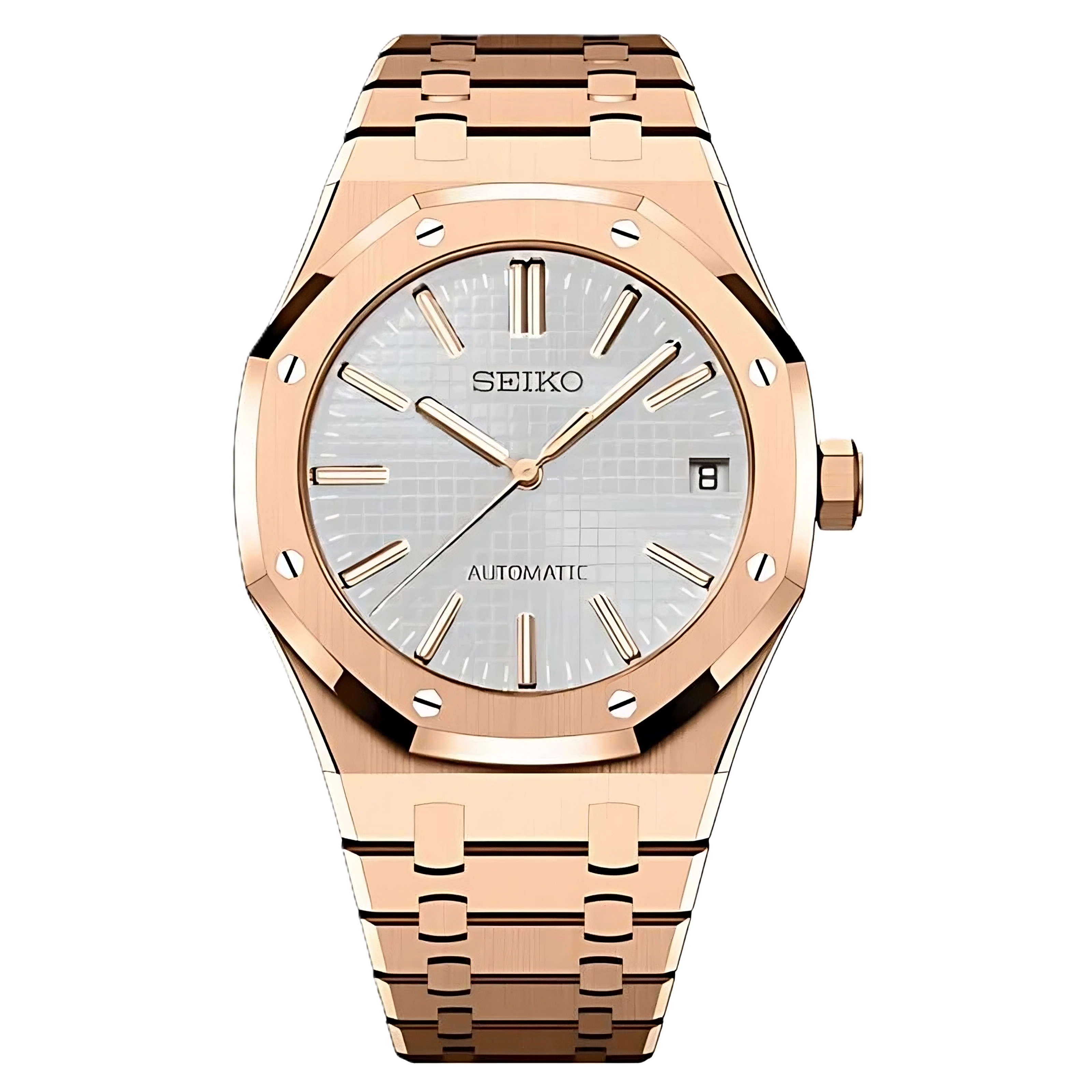 Seiko Royal Oak Rose Gold White