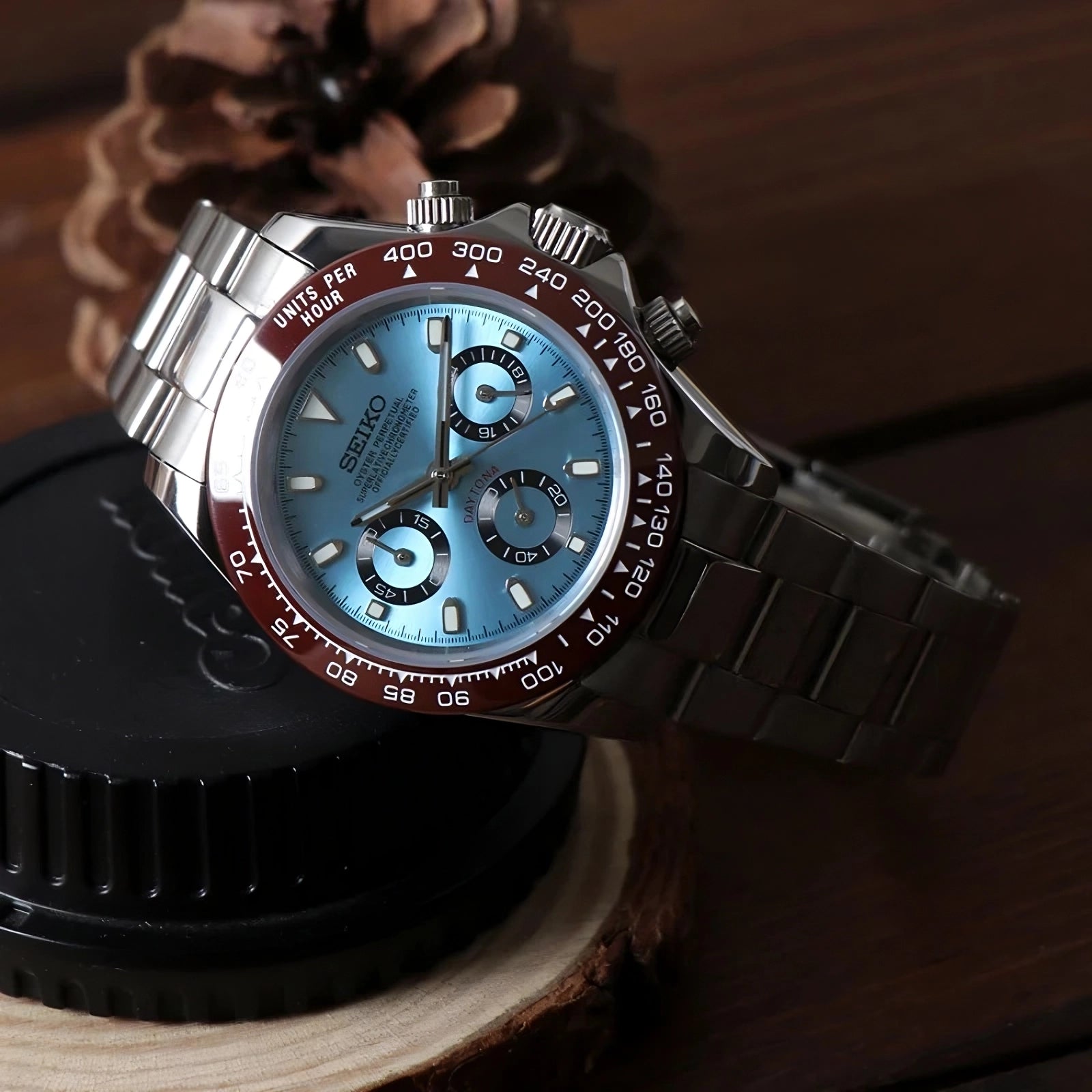 Seiko Daytona Ice Blue Mod