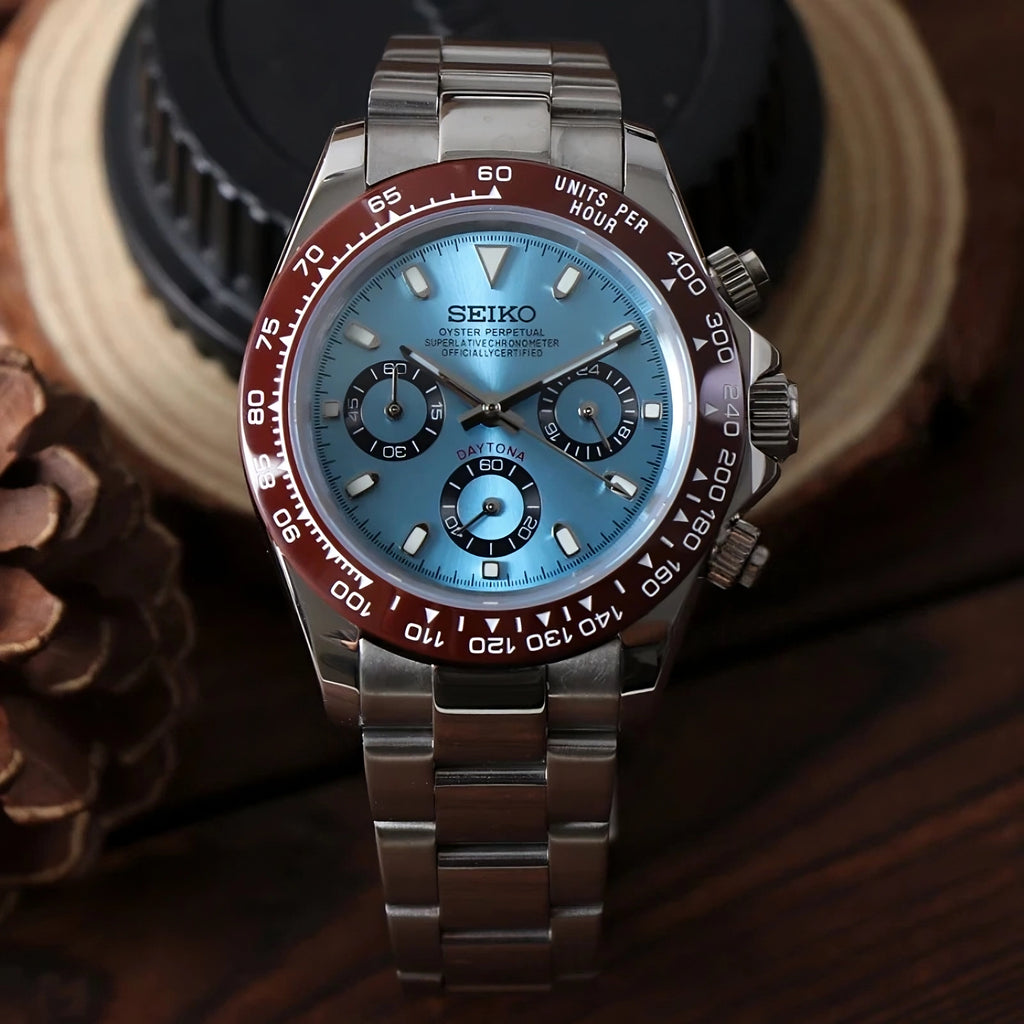 Seiko Daytona Ice Blue Mod