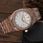 Seiko Royal Oak Rose Gold White