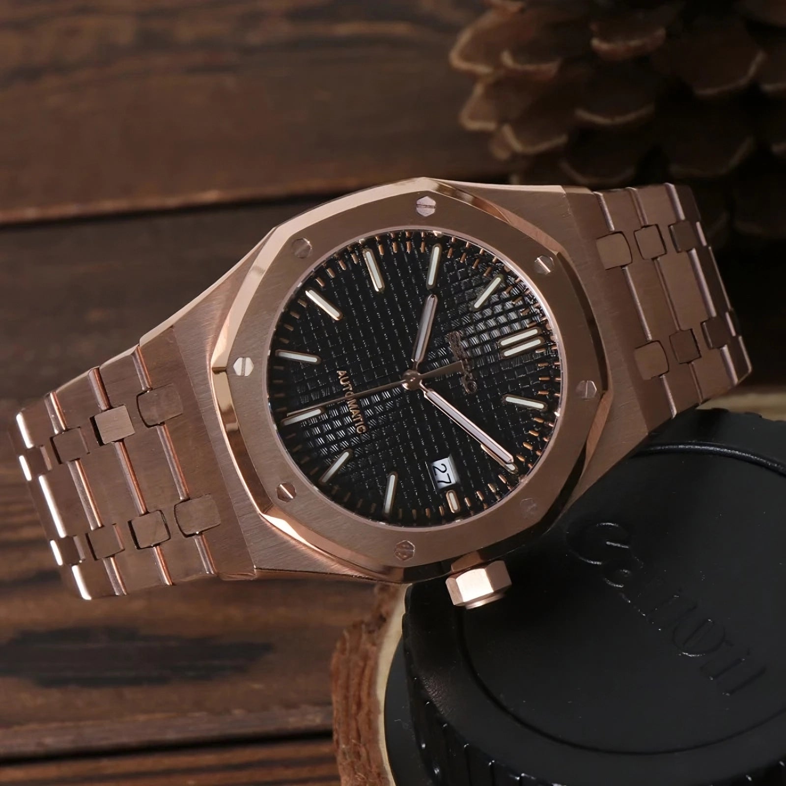 Seiko Royal Oak Rose Gold Black