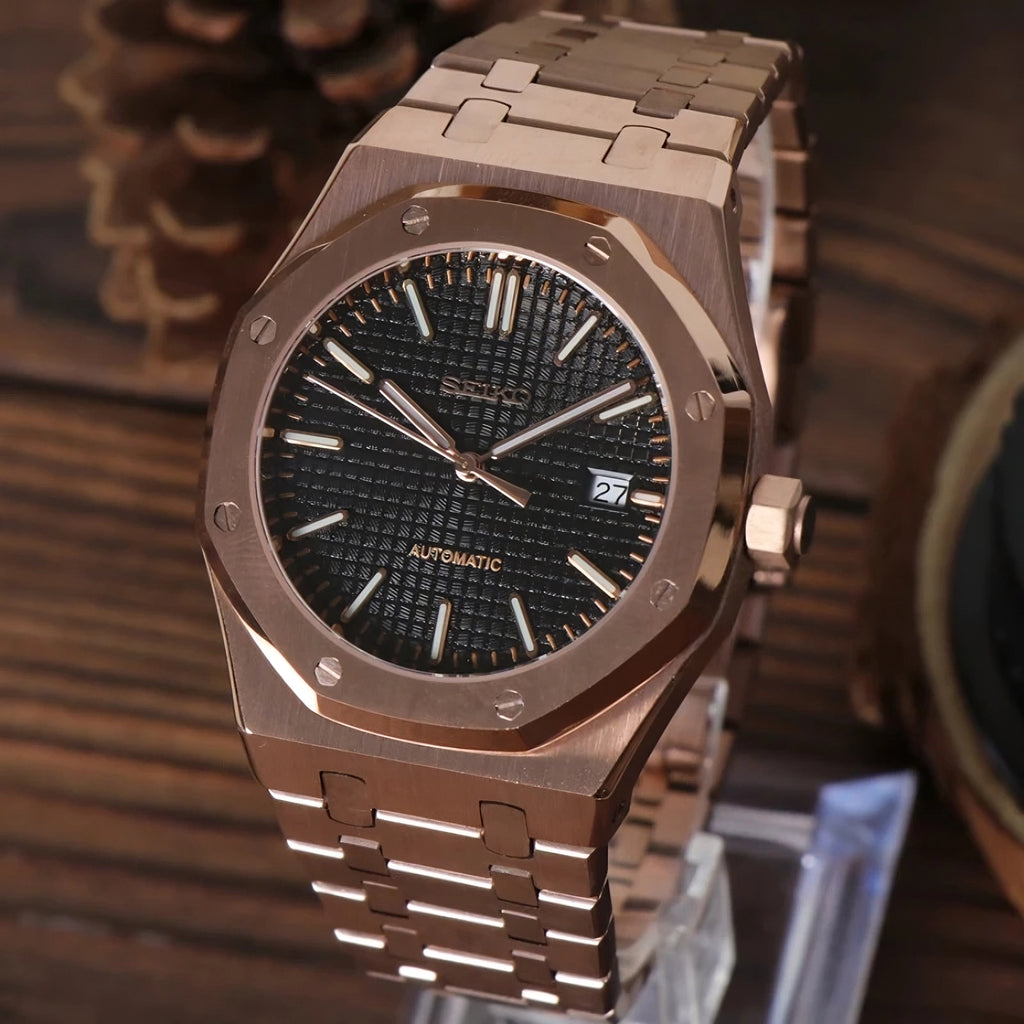 Seiko Royal Oak Rose Gold Black