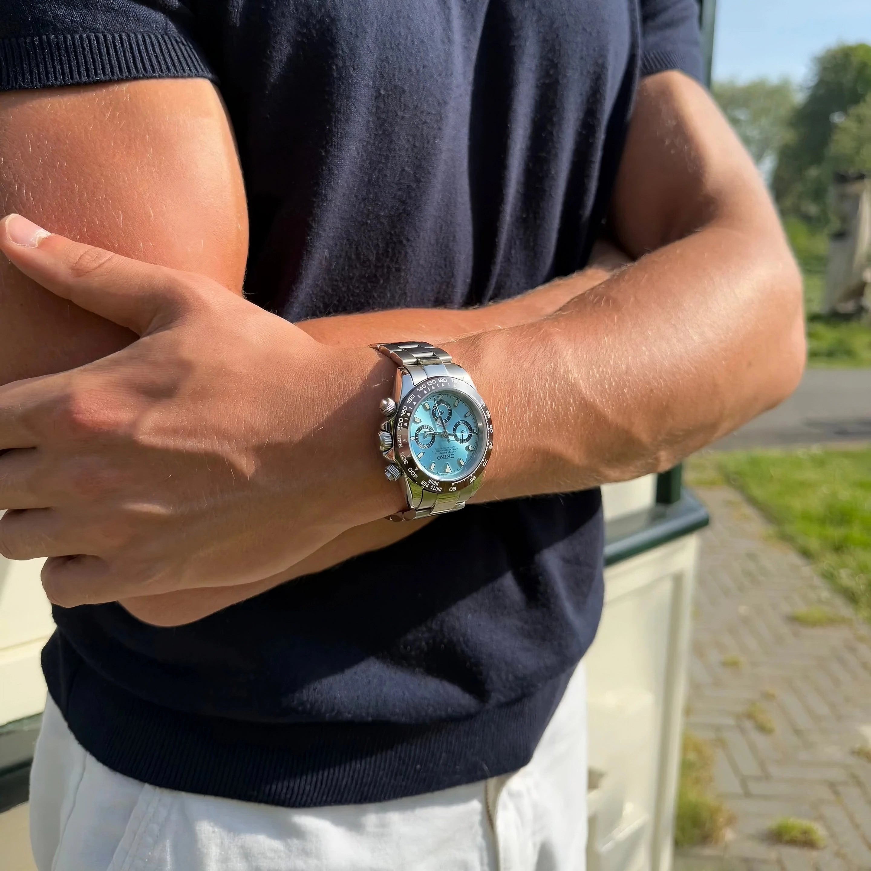 Seiko Daytona Ice Blue Mod