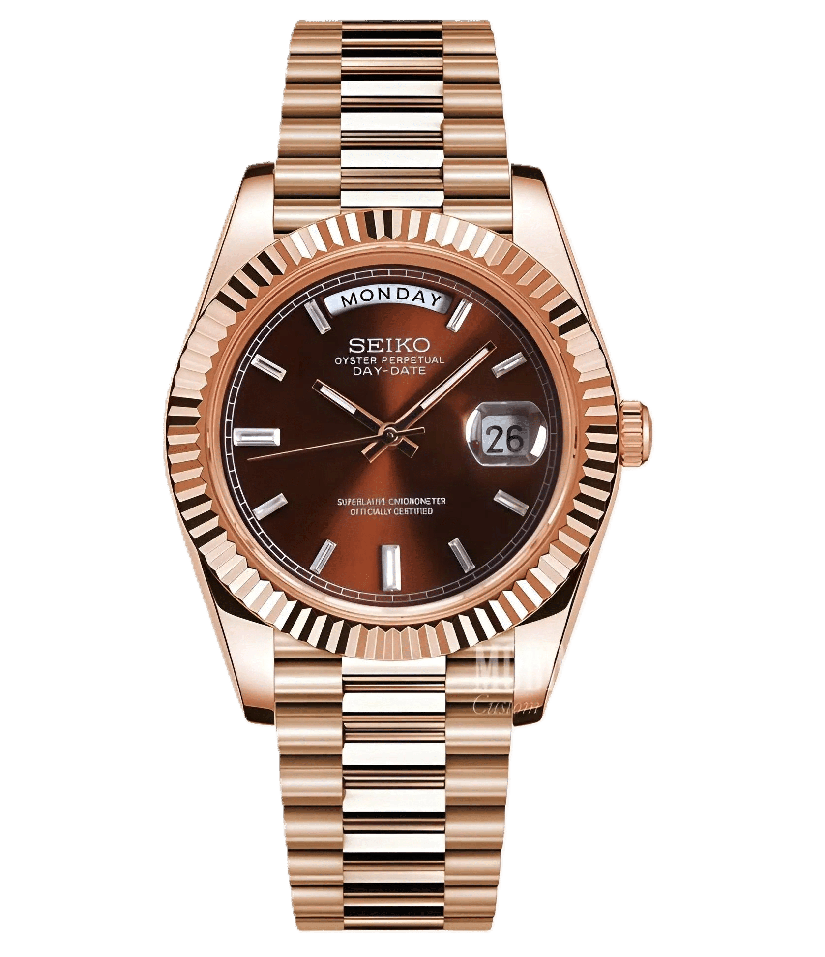 sin fondo Day Date Chocolate Rose Gold - Imagen 1